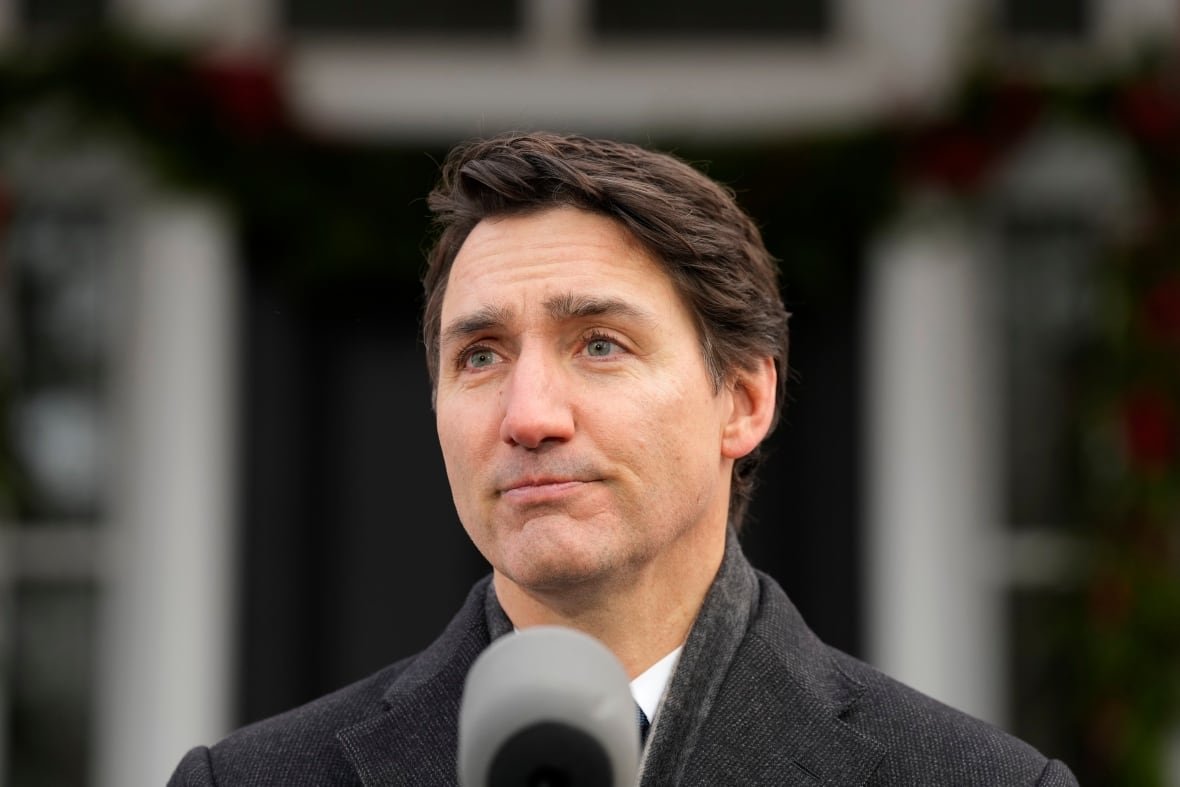 Looking emotional, Justin Trudeau makes an announcement outside Rideau Cottage that he will resign as prime minister and the leader of the Liberal party following a leadership contest.