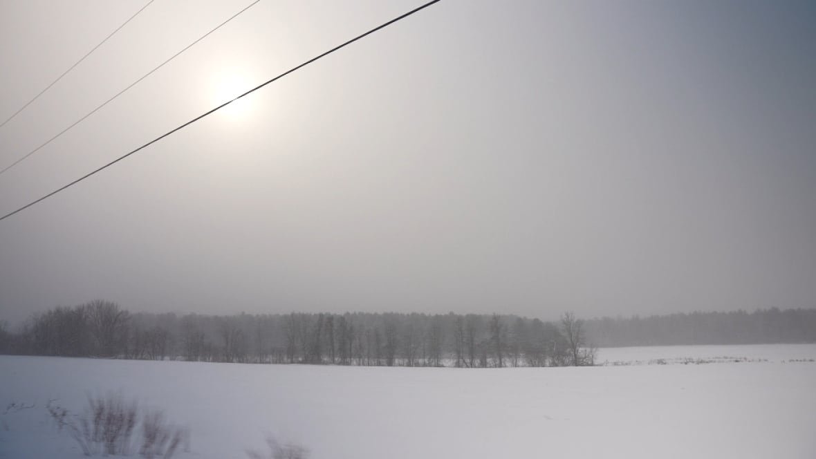 The RCMP patrol near the Quebec-New York border, sometimes in bleak weather conditions.