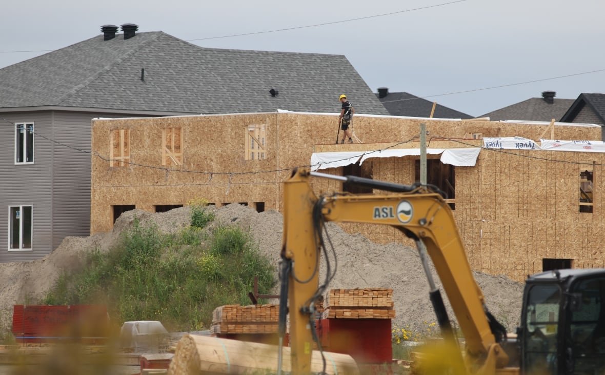 New home construction is seen in Ottawa in 2024. About 5.8 million new homes need to be built to meet Canada's housing shortage. 