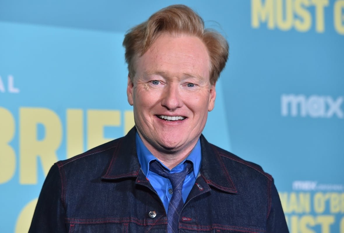 Conan O'Brien arrives at a photo call for "Conan O'Brien Must Go" at Avalon Hollywood in Los Angeles. 