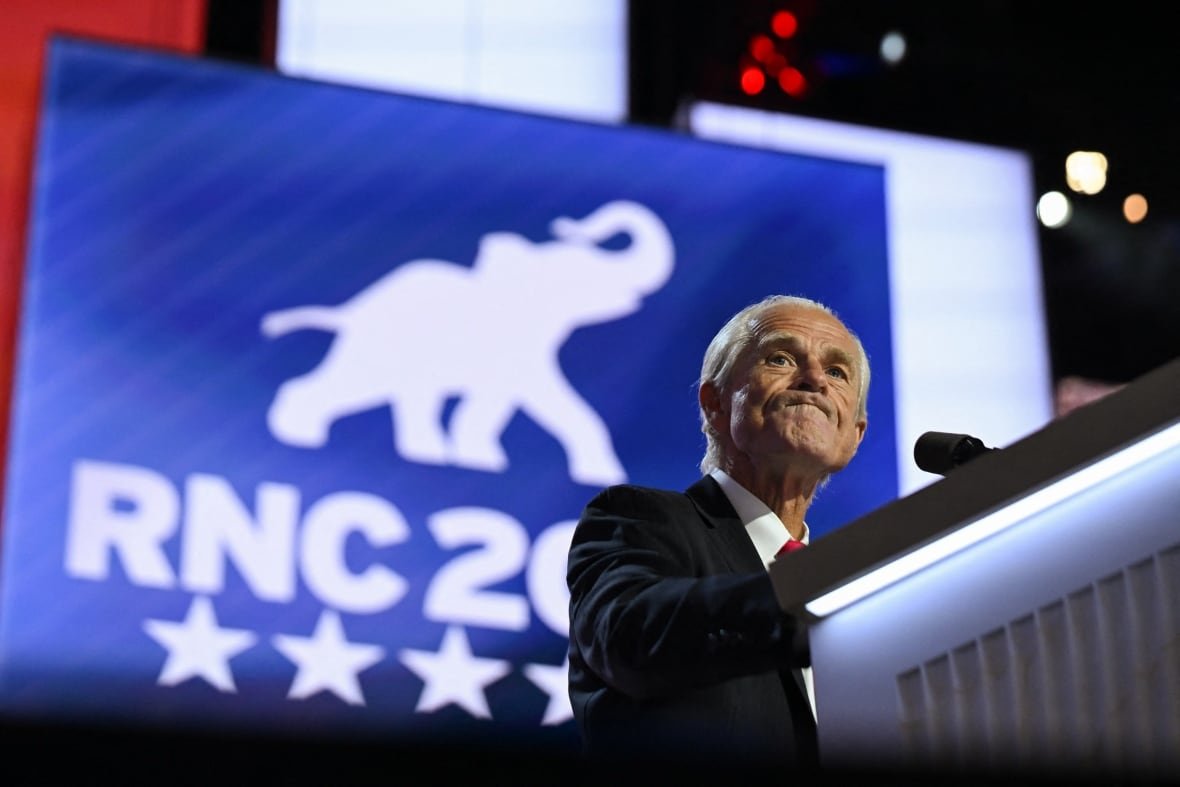 Peter Navarro spoke at the Republican National Convention on July 17, 2024, the same day he was released from a correctional facility in Miami.