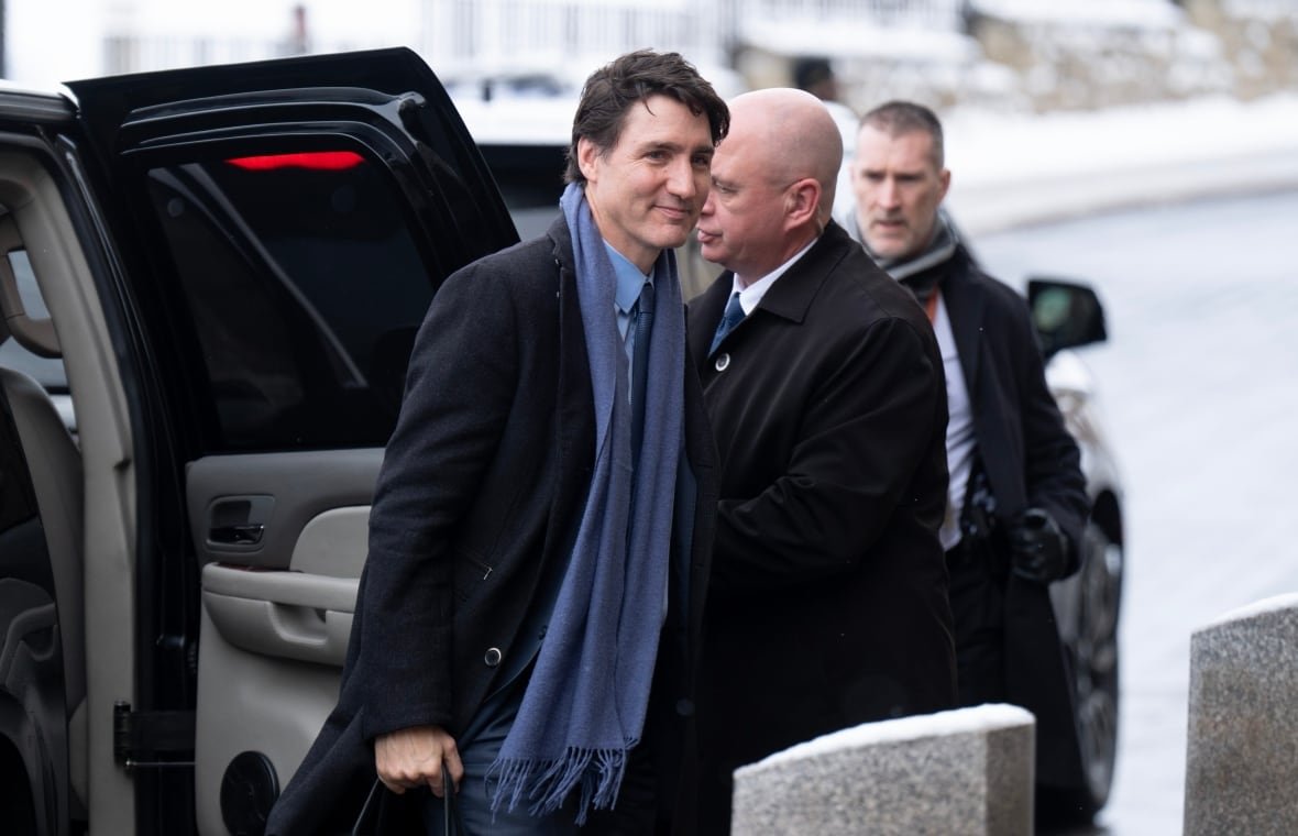 Prime Minister Justin Trudeau arrives on Parliament Hill on Monday, March 10, 2025 in Ottawa. Two Nova Scotia men are appealing a judge's dismissal of their court challenge of Trudeau's move to prorogue Parliament earlier this year. THE CANADIAN PRESS/Adrian Wyld