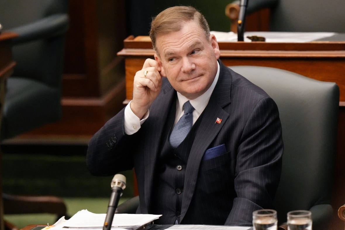 Todd McCarthy Ontario's Minister of Public and Business Service Delivery attends Question Period at the Ontario Legislature in Toronto, Tuesday, Nov. 28, 2023. THE CANADIAN PRESS/Chris Young