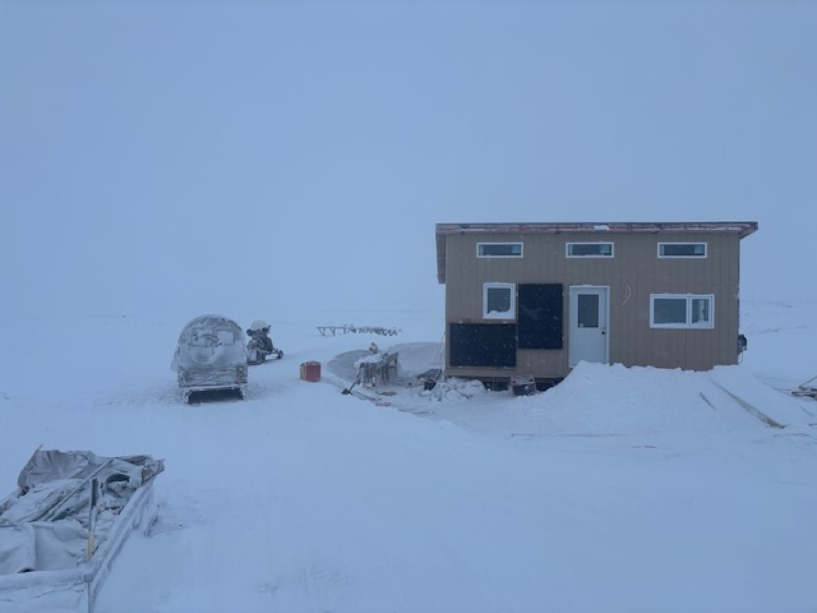 House on wall of house