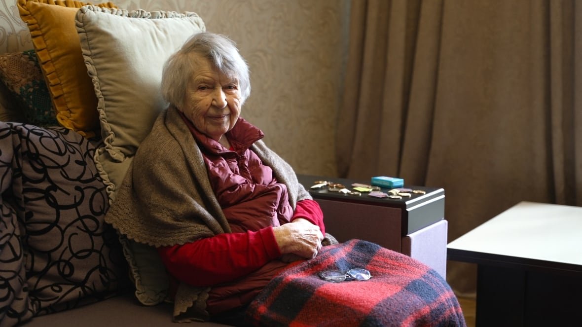 98-year old Ludmyla Varska survived the Seige of Leningrad, which is now the Russian city of St. Petersburg. During the war most of her family died, and she moved to Kyiv in the 1960s.