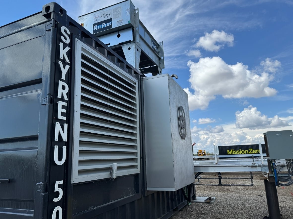 One of the testing units is pictured at Deep Sky's Innisfail facility.
