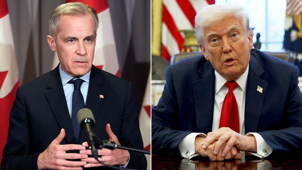 A composite photo of two older men in suits: one speaking while standing at a lectern, the other speaking while sitting at a desk. 