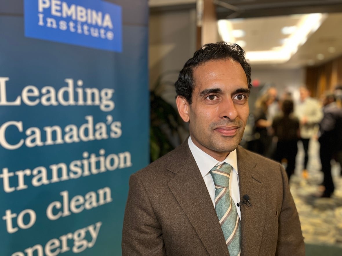 Jeremy Barretto, a partner with the Calgary law firm Cassels, is pictured on the sidelines of a carbon removal conference hosted by the Pembina Institute.