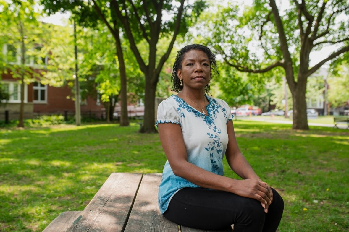 Claudia Gomez is pictured in a park in Toronto on Tuesday, June 3, 2025. THE CANADIAN PRESS/Laura Proctor