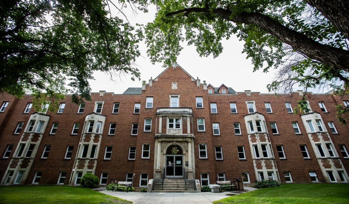 A large building. 