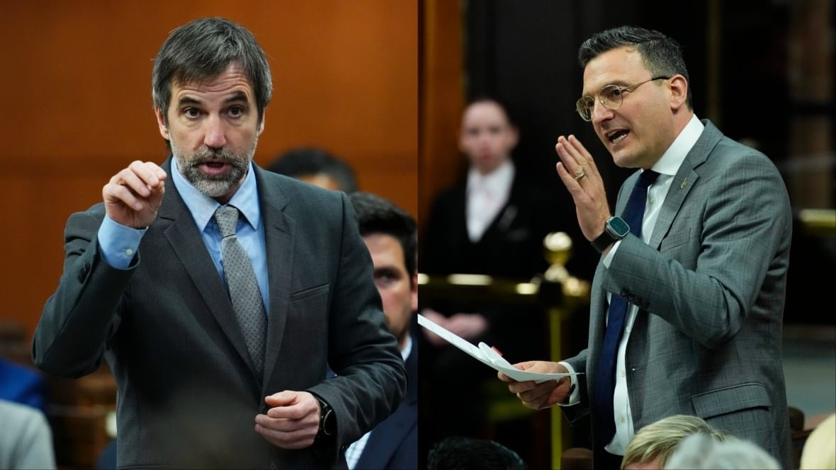 Canadian Identity and Culture Minister Steven Guilbeault and Artificial Intelligence Minister Evan Solomon