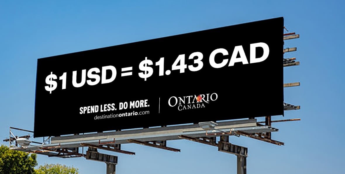 A billboard by Destination Ontario.