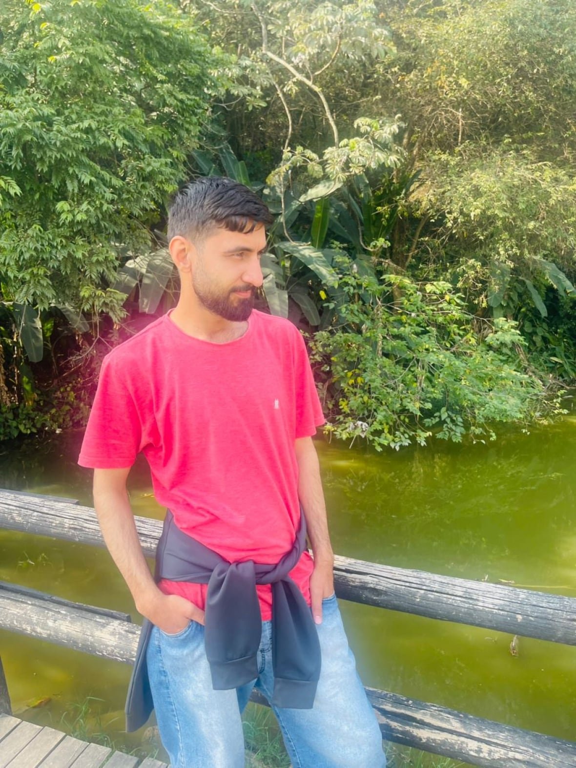This photo of Mohammad Younesi was taken in a park in Sao Paulo, Brazil before he, his brother and sister-in-law started their journey to North America.