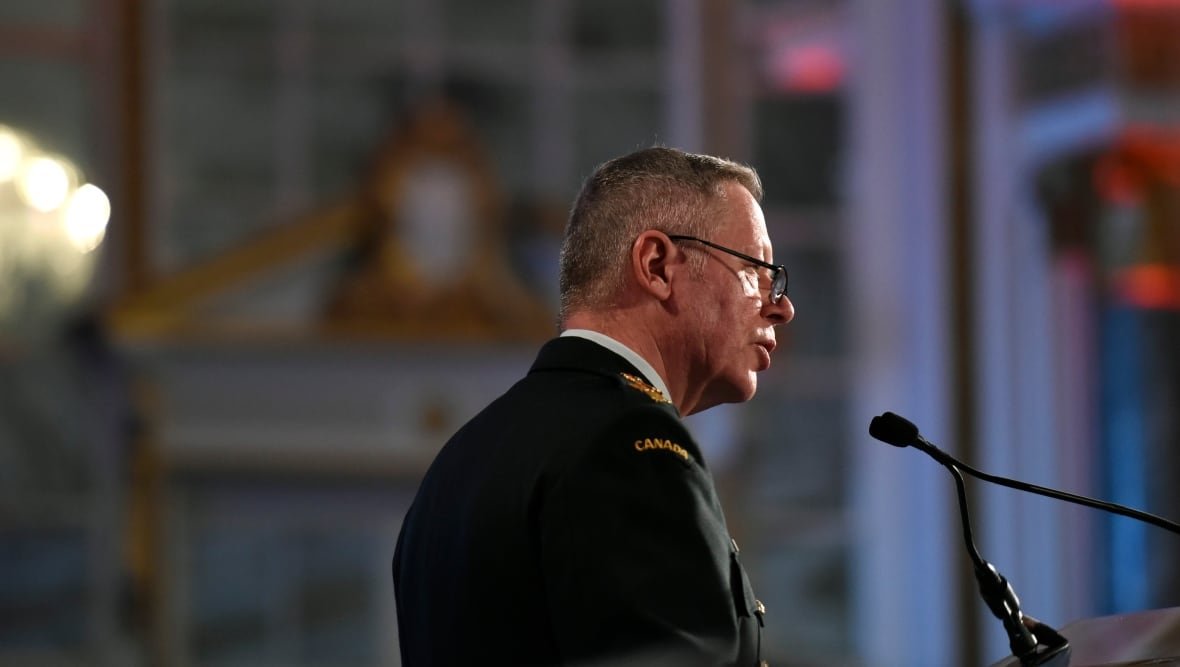 Chief of the Defence Staff Jonathan Vance delivers remarks at the Ottawa Conference on Security and Defence in Ottawa, on Wednesday, March 4, 2020. 