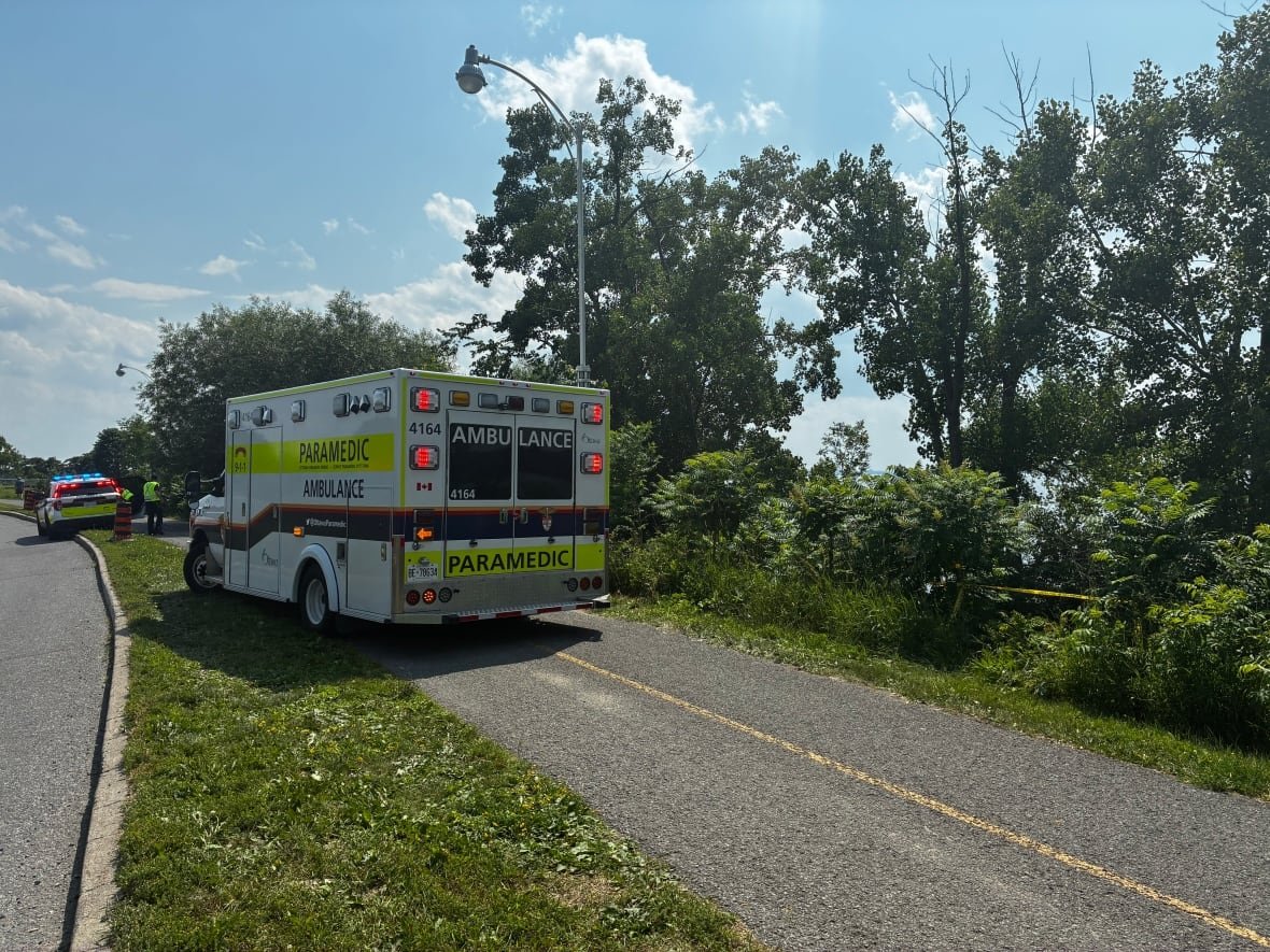 Ambulance near Westboro beach, July 2, 2025
