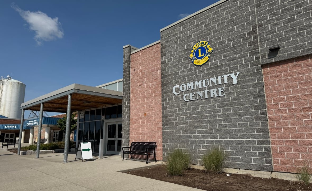 An exterior shot of a building labelled "Community Centre"