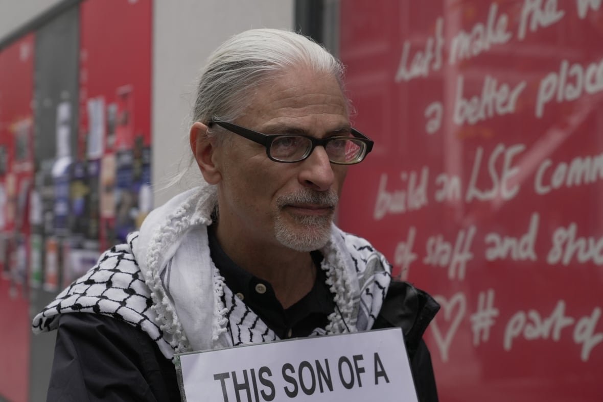 Marc Etkind, is the sone of a Holocaust survivor.  He says he has attended pro-Palestinian protests before and told CBC news that he has never experienced antisemitism at the rallies. 
