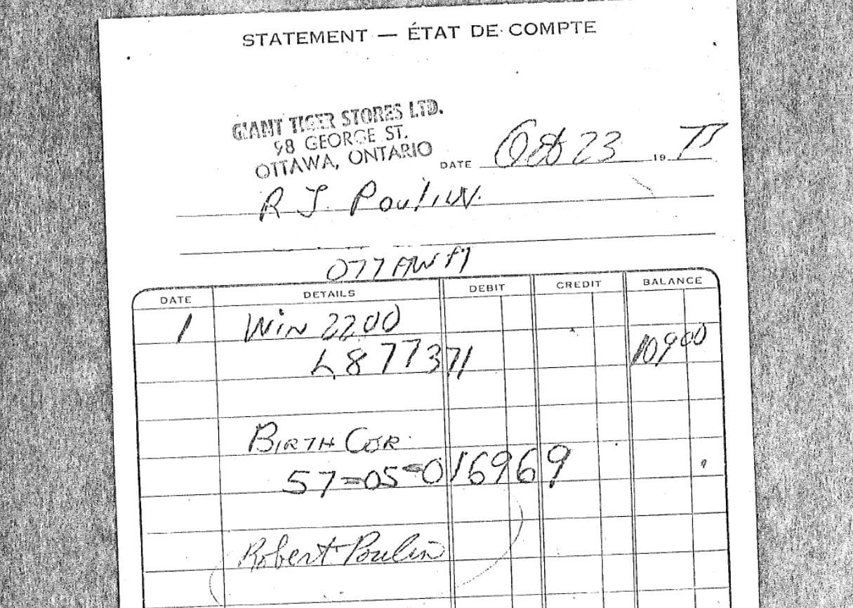 Robert Poulin gun receipt