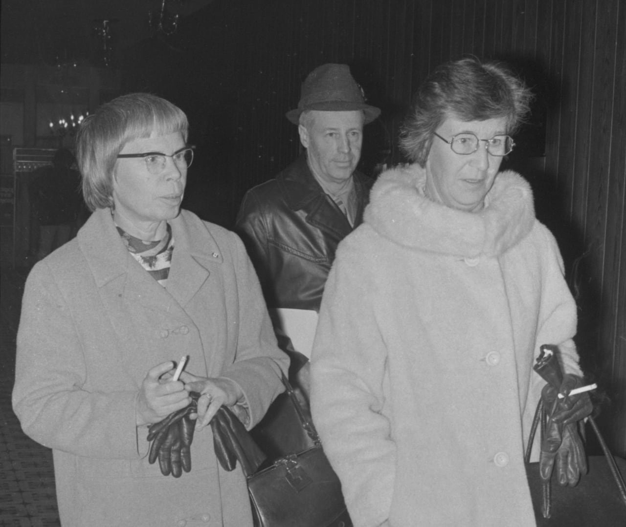 Robert Poulin's parents at coroner's inquest, 1975