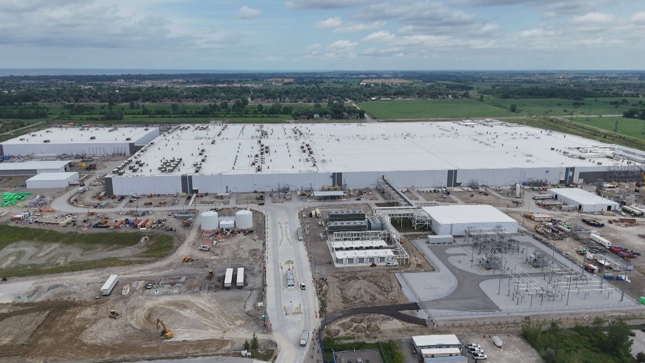 Large building as seen from a drone.