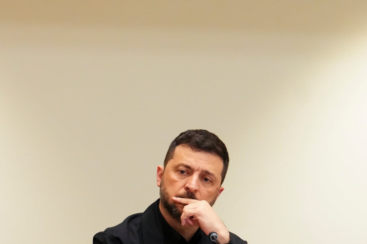 A man in black