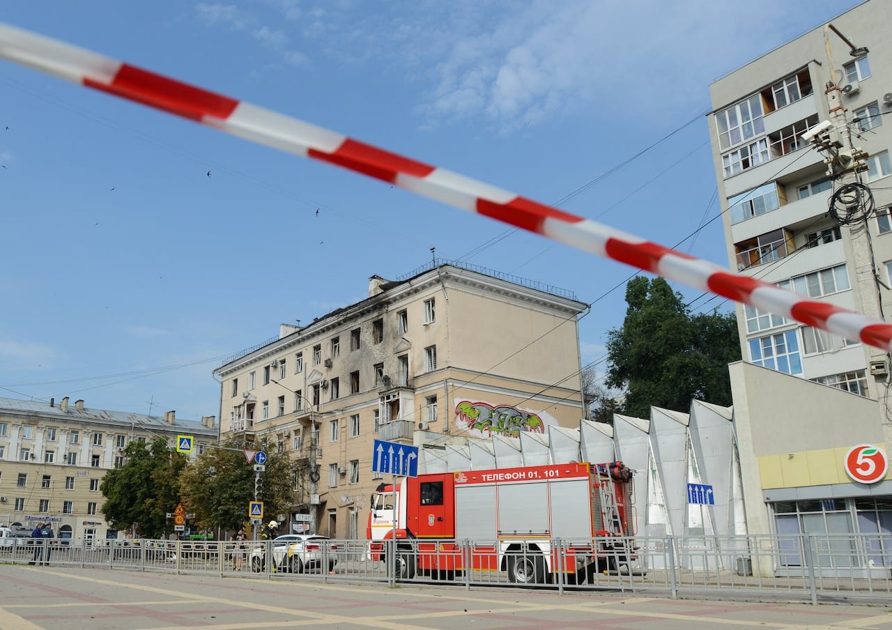 View shows an apartment building, damaged following what local authorities said was a Ukrainian drone attack, amid the Russia-Ukraine conflict, in the town of Voronezh, Russia July 15, 2025.