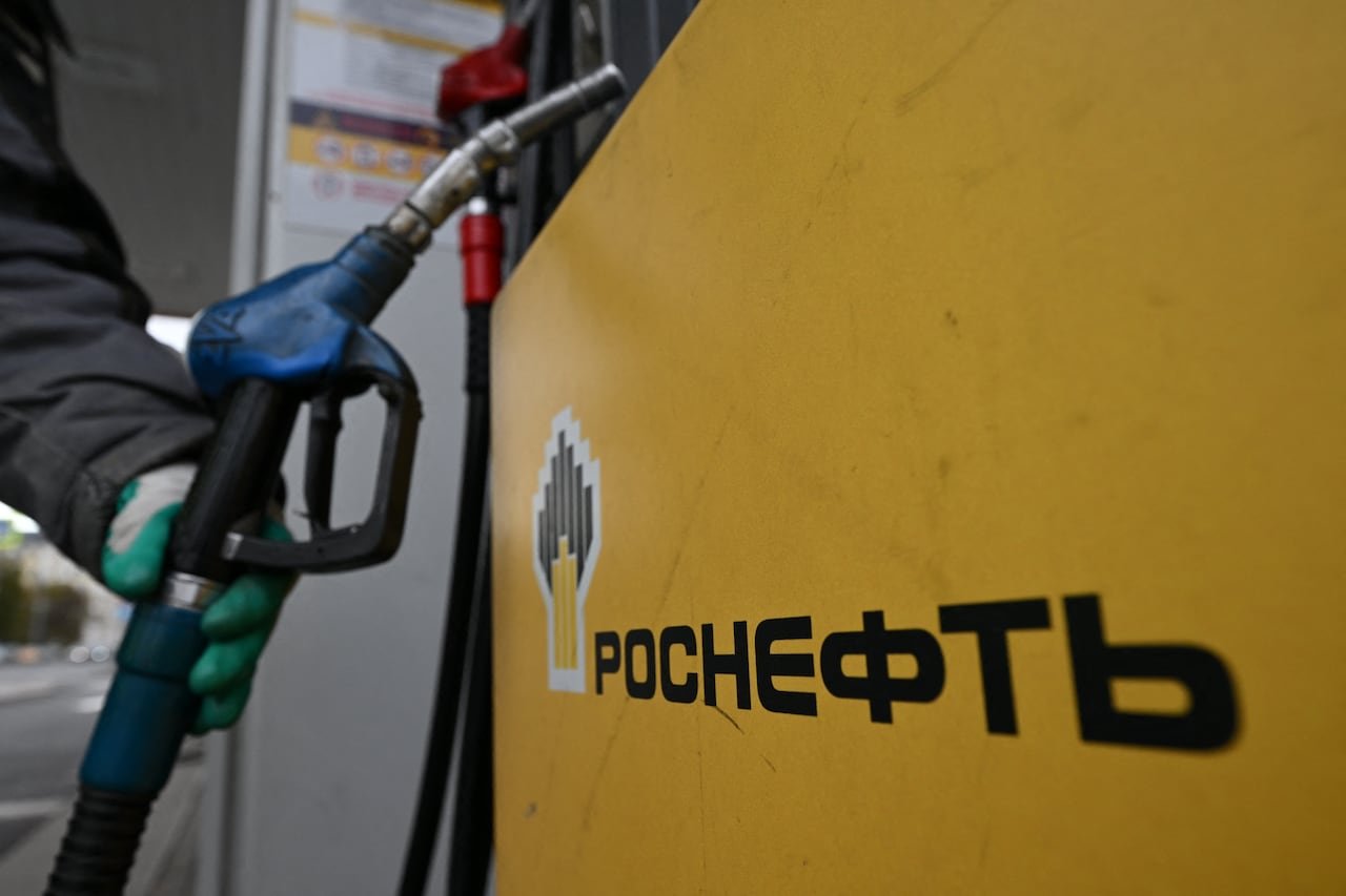 A Rosneft petrol station in Moscow on Oct. 23, 2025. Russia has said that it has developed "strong immunity" to international sanctions and says the U.S. moves will just hurt the world economy.